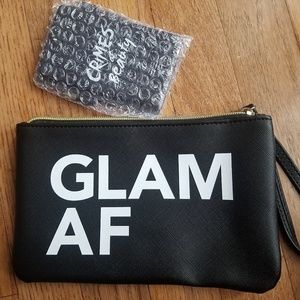 Glam AF wristlet + Crimes of Beauty phone charger
